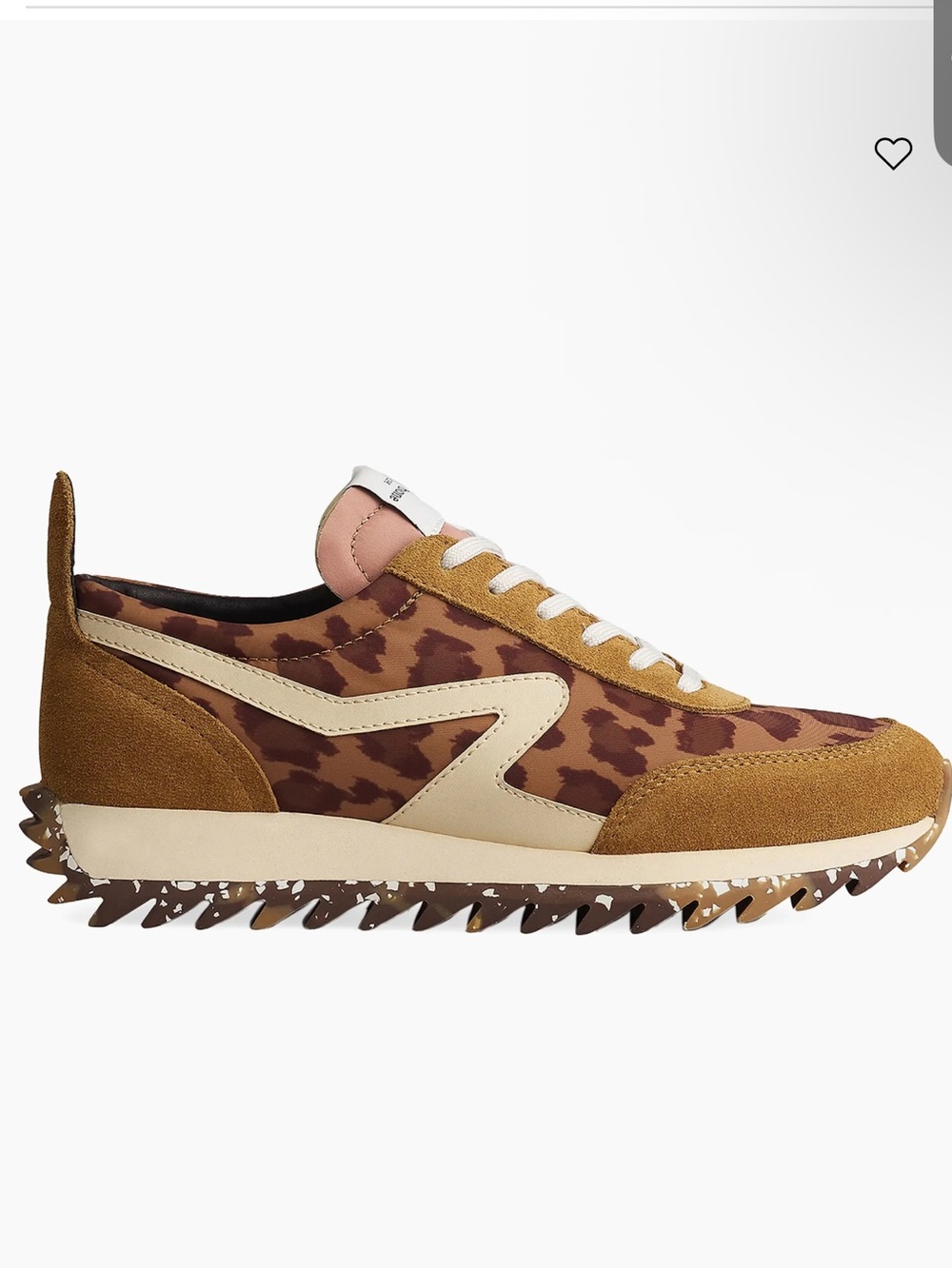 rag & bone Retro Runner Leopard Suede & Leather Sneakers - Size 38 (8)